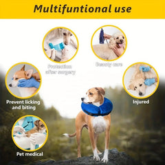 Inflatable Pet Elizabethan Collar for Neck Wounds & Scratches