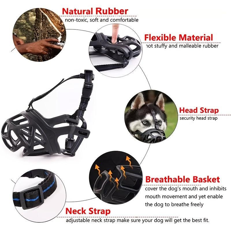 Dog Mouth Cover Anti Bite Stop Barking Chewing Comfortable Breathable