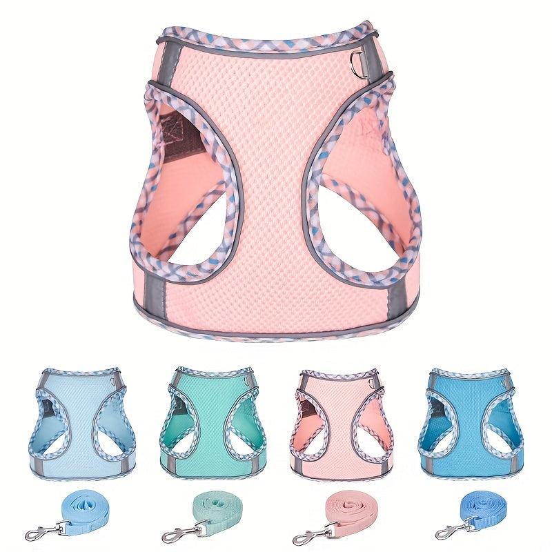 Reflective Nylon Pet Dog Harness No Pull Adjustable Outdoor Walking Collar