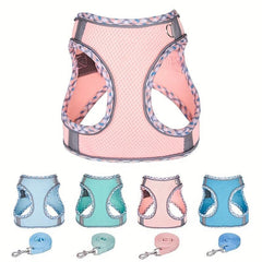Reflective Nylon Pet Dog Harness No Pull Adjustable Outdoor Walking Collar