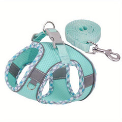 Reflective Nylon Pet Dog Harness No Pull Adjustable Outdoor Walking Collar