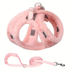 Reflective Dog Harness with Leash Set - Velvet Warm Chest Harness