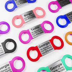 Engraved Pet ID Tags No Noise Durable Cat ID Tags