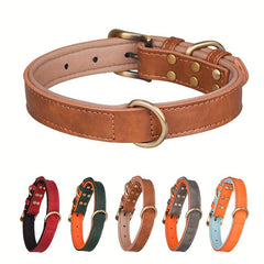 Personalized Anti Lost Leather Dog Collar with Soft Padding