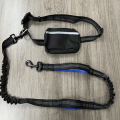 Reflective Bungee Dog Leash with Waist Bag