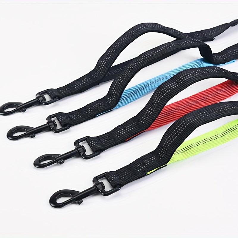 Reflective Bungee Dog Leash with Waist Bag