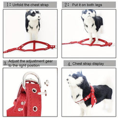 Rhinestone Dog Harness Pet Chest Harness For Small & Medium Dogs