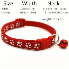 Stylish Cat Collars with Quick Release Buckle and Bells