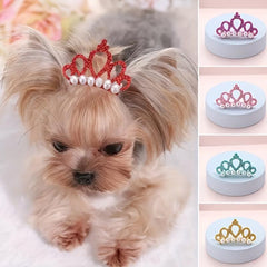 Pet Hair Accessory Crown Hair Clip for Cats and Dogs