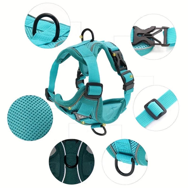 Reflective Dog Chest Strap w/ Rope Leash for Small & Medium Dogs