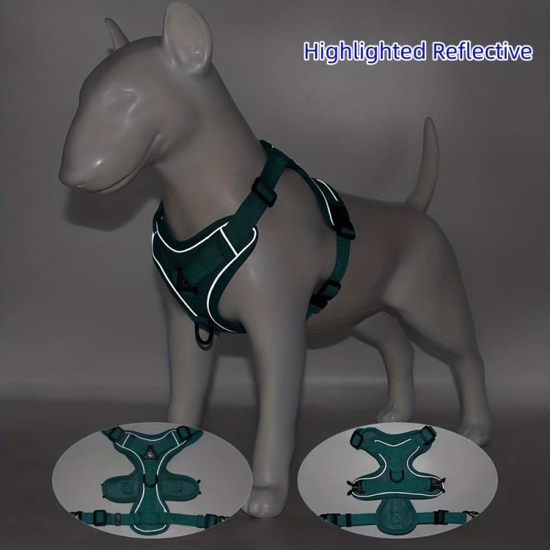 Reflective Dog Chest Strap w/ Rope Leash for Small & Medium Dogs