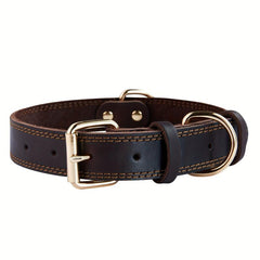Heavy Duty Leather Dog Collar for Small, Medium, Large Dogs