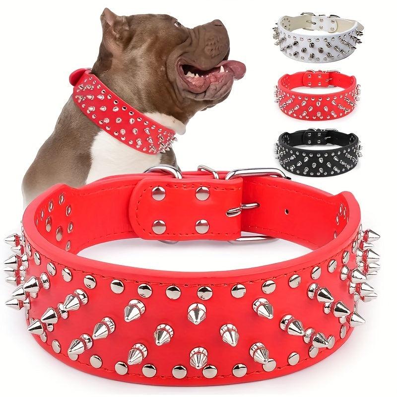 Spiked Dog Collar for Small Medium and Large Dogs - Stylish and Adjustable
