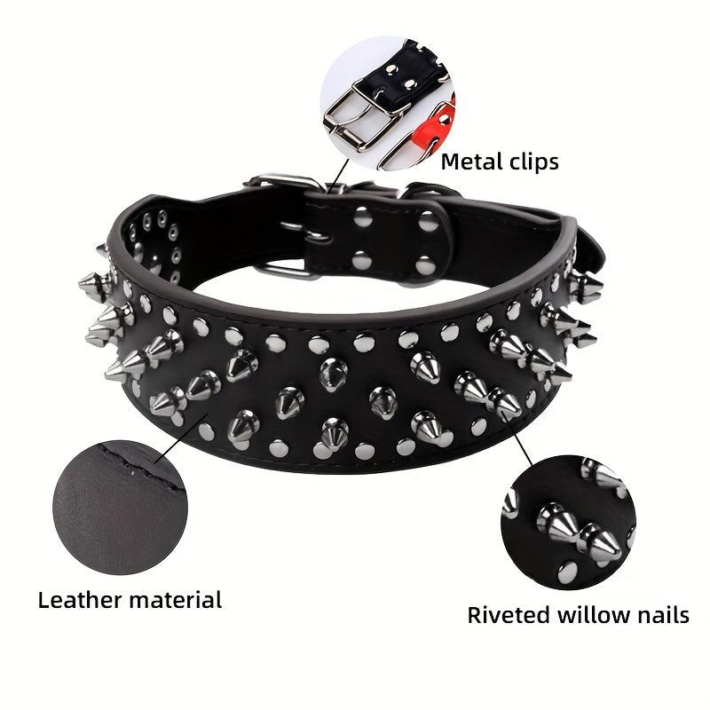 Spiked Dog Collar for Small Medium and Large Dogs - Stylish and Adjustable