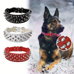 Spiked Dog Collar for Small Medium and Large Dogs - Stylish and Adjustable