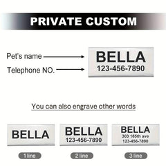 Personalized Cat Collar with Nameplate and Bell - Adjustable Nylon Collar