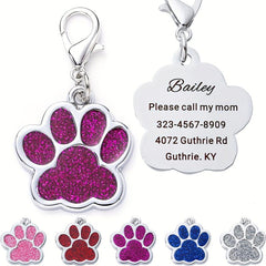Engraved Pet ID Tag - Slide On Dog Tag - Durable & Stylish