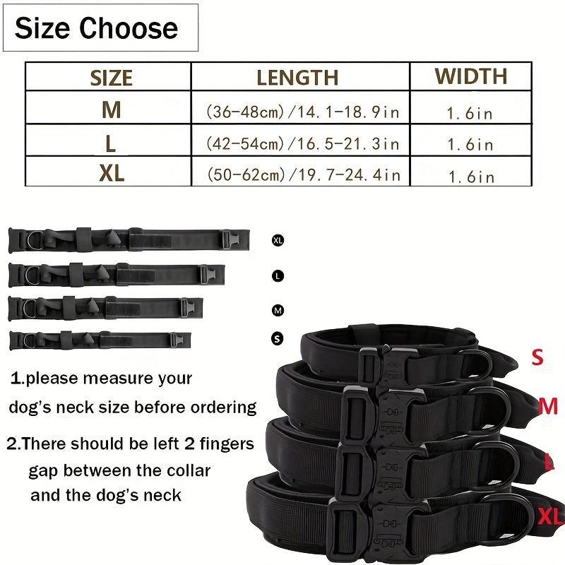 Adjustable Tactical Dog Collar with Quick Release - Military Style