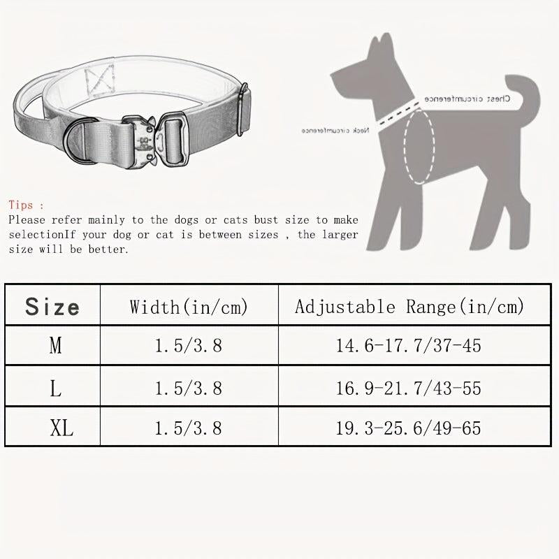Tactical Dog Collar For Medium To Large Dogs
