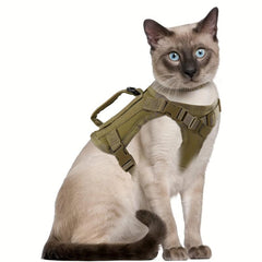 Breathable Tactical Cat Harness Escape Proof Adjustable Walking Small Dogs