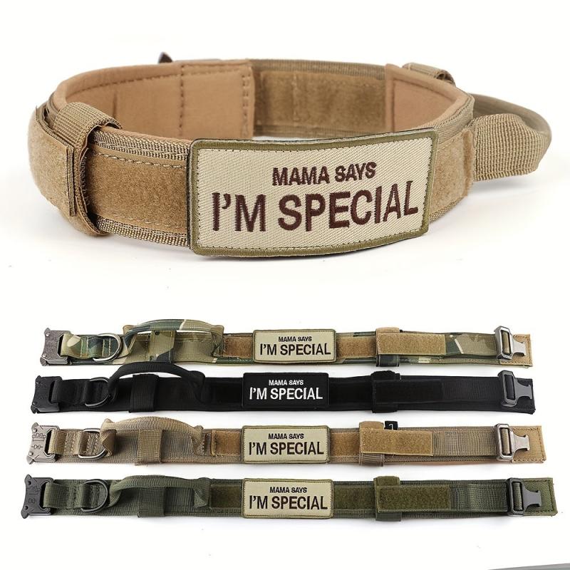 Tactical Dog Collar with Handle - Heavy Duty Collar for Medium/Large Dogs