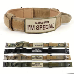 Tactical Dog Collar with Handle - Heavy Duty Collar for Medium/Large Dogs