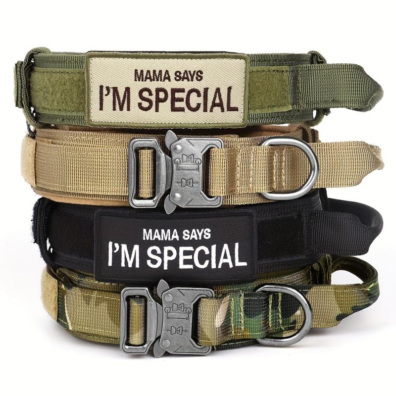 Tactical Dog Collar with Handle - Heavy Duty Collar for Medium/Large Dogs