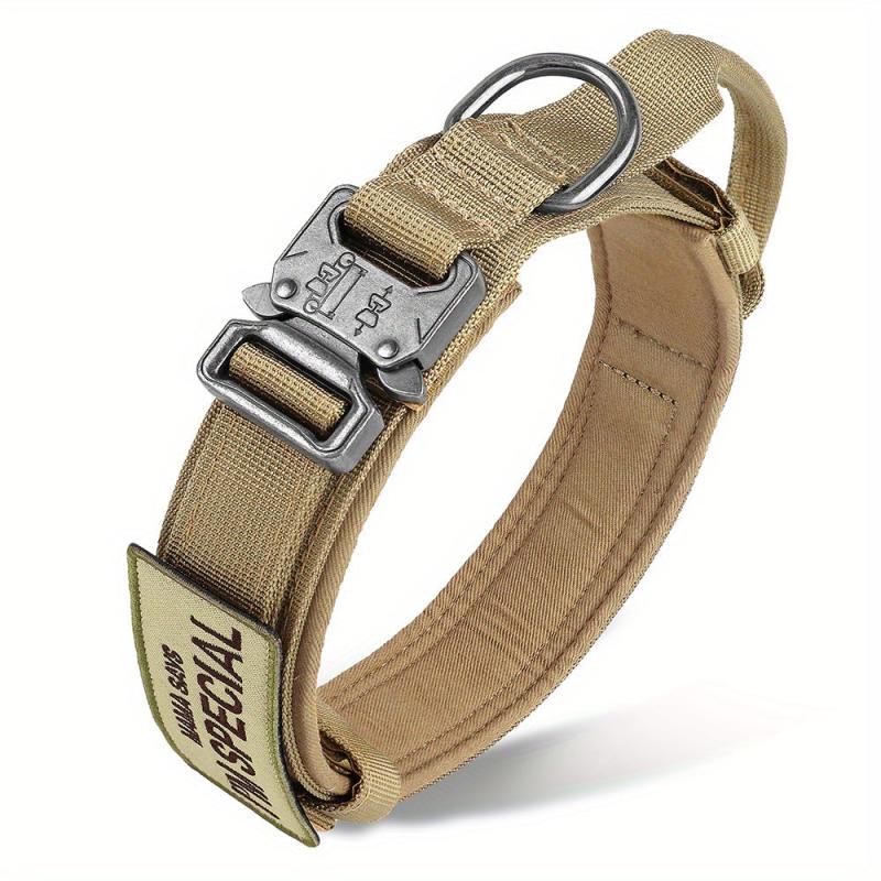Tactical Dog Collar with Handle - Heavy Duty Collar for Medium/Large Dogs