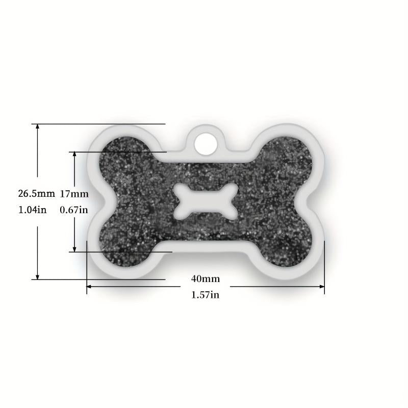 Custom Bone Shaped Dog Collar Pendants Engraved Pet Tag