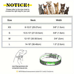 Glitter Anti-Lost Dog Collar w/ ID, Adjustable, for Small, Medium, Large