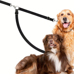 Adjustable Heavy Duty Double Dog Leash For Pets No Tangle Training