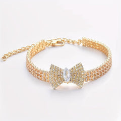 Sparkle & Shine Crystal Collar for Pets with Bow