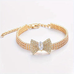 Sparkle & Shine Crystal Collar for Pets with Bow
