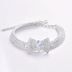 Sparkle & Shine Crystal Collar for Pets with Bow