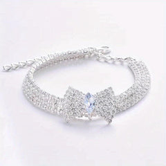 Sparkle & Shine Crystal Collar for Pets with Bow