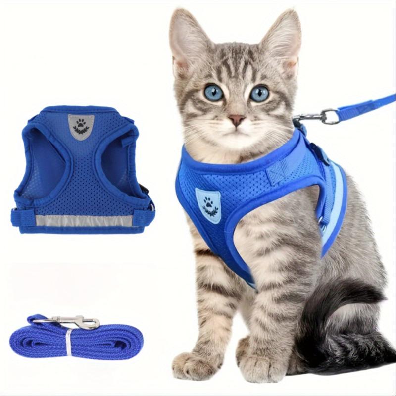 Escape Proof Cat Harness And Leash Set - Soft Adjustable Reflective Strap