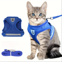 Escape Proof Cat Harness And Leash Set - Soft Adjustable Reflective Strap