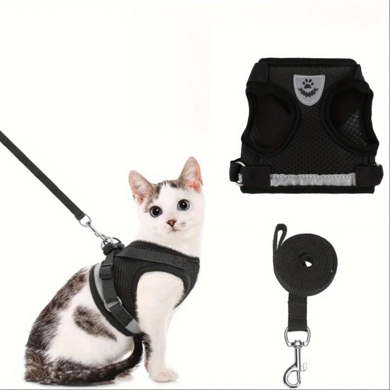 Escape Proof Cat Harness And Leash Set - Soft Adjustable Reflective Strap
