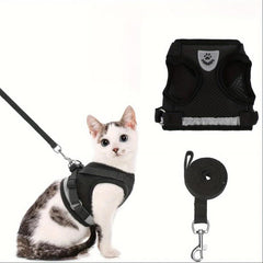 Escape Proof Cat Harness And Leash Set - Soft Adjustable Reflective Strap