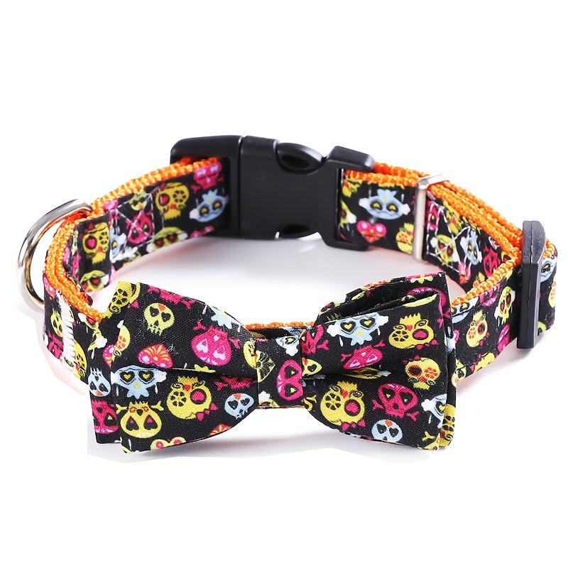 Adjustable Bow Tie Dog Collar for Halloween Party