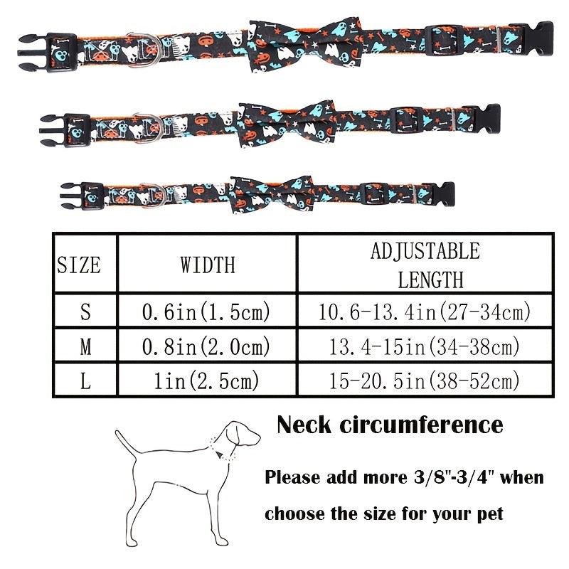 Adjustable Bow Tie Dog Collar for Halloween Party