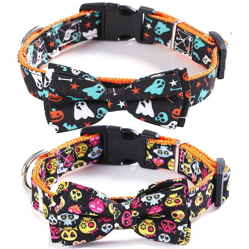 Adjustable Bow Tie Dog Collar for Halloween Party
