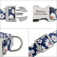 Custom Engraved Dog Collar Personalized Printed Pet Dog Tag Collar