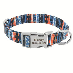 Custom Engraved Dog Collar Personalized Printed Pet Dog Tag Collar