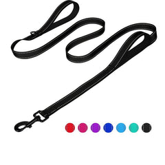 Taglory Reflective Double Handle Dog Leash for Large and Medium Dogs