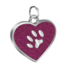 Custom Heart Shaped Pet Tag with Laser Engraving