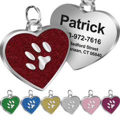 Custom Heart Shaped Pet Tag with Laser Engraving