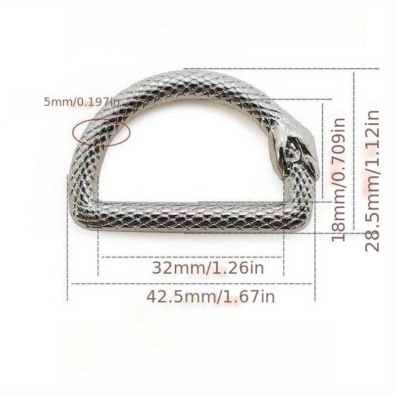 Alloy Seamless D ring Pet Bag Keychain Connecting Ring Shaped