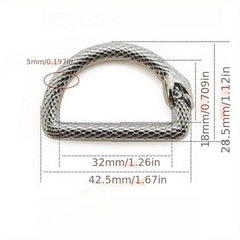 Alloy Seamless D ring Pet Bag Keychain Connecting Ring Shaped