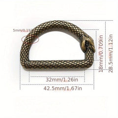 Alloy Seamless D ring Pet Bag Keychain Connecting Ring Shaped